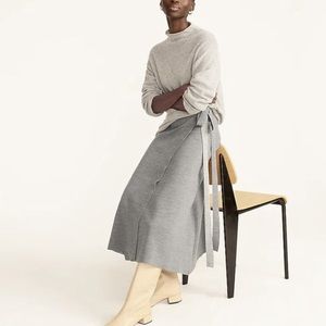 NWT J Crew Merino Wool Wrap Skirt L